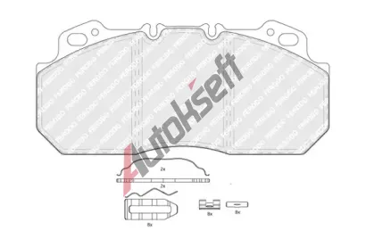 FERODO Sada brzdovch destiek PREMIER FE FCV1047B, FCV1047B