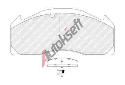 FERODO Sada brzdovch destiek PREMIER FE FCV1388B, FCV1388B