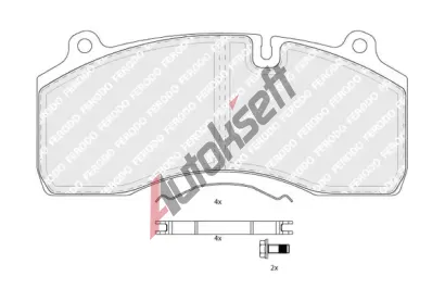 FERODO Sada brzdovch destiek PREMIER FE FCV1815B, FCV1815B
