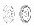 FERODO Brzdov buben - 230 mm FE FDR329250, YH6295