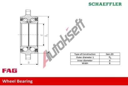FAG Sada loiska kola FG 713 6497 90, 713 6497 90