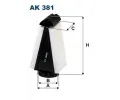 Vzduchov filtr FILTRON ‐ FI AK381