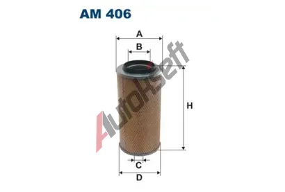 FILTRON Vzduchový filtr FI AM406, AM 406  FILTRON Vzduchový filtr FI AM406, AM 406