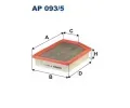 Vzduchov filtr FILTRON ‐ FI AP093/5