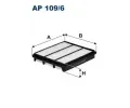 Vzduchov filtr FILTRON ‐ FI AP109/6