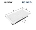 Vzduchový filtr FILTRON ‐ FI AP142/3 Vzduchový filtr FILTRON ‐ FI AP142/3