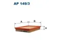 Vzduchov filtr FILTRON ‐ FI AP149/3