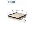 Filtr vzduchu v interiéru FILTRON ‐ FI K1059  Filtr vzduchu v interiéru FILTRON ‐ FI K1059