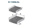 Filtr vzduchu v interiru FILTRON ‐ FI K1105A-2x