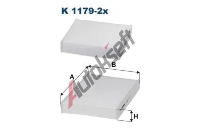 FILTRON Filtr - vzduch v interiru FI K1179-2X, K 1179-2x