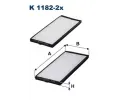 Filtr vzduchu v interiru FILTRON ‐ FI K1182-2x