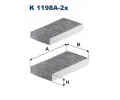 Filtr vzduchu v interiéru FILTRON ‐ FI K1198A-2x Filtr vzduchu v interiéru FILTRON ‐ FI K1198A-2x