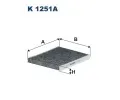 Filtr vzduchu v interiéru FILTRON ‐ FI K1251A Filtr vzduchu v interiéru FILTRON ‐ FI K1251A