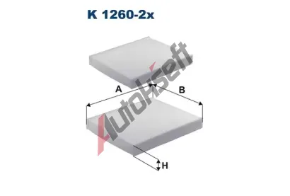 FILTRON Filtr vzduchu v interiru FI K1260-2x, K 1260-2x