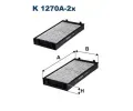 Filtr vzduchu v interiru FILTRON ‐ FI K1270A-2x