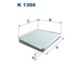 Filtr vzduchu v interiru FILTRON ‐ FI K1306