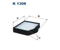 Filtr vzduchu v interiéru FILTRON ‐ FI K1308 Filtr vzduchu v interiéru FILTRON ‐ FI K1308