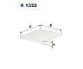Filtr vzduchu v interiru FILTRON ‐ FI K1322
