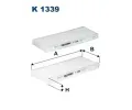 Filtr vzduchu v interiéru FILTRON ‐ FI K1339-2x Filtr vzduchu v interiéru FILTRON ‐ FI K1339-2x