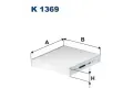 Filtr vzduchu v interiéru FILTRON ‐ FI K1369 Filtr vzduchu v interiéru FILTRON ‐ FI K1369