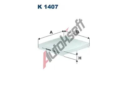 FILTRON Filtr vzduchu v interiéru FI K1407, FI K 1407  FILTRON Filtr vzduchu v interiéru FI K1407, FI K 1407