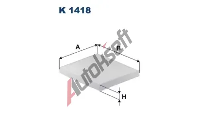 FILTRON Filtr vzduchu v interiru FI K1418, K 1418