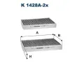 Filtr vzduchu v interiru FILTRON ‐ FI K1428A-2x