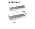 Filtr vzduchu v interiru FILTRON ‐ FI K1433A-2x