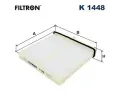 Filtr vzduchu v interiéru FILTRON ‐ FI K1448 Filtr vzduchu v interiéru FILTRON ‐ FI K1448