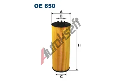 FILTRON Olejov filtr FI OE650, OE 650