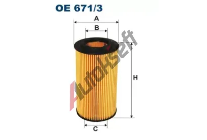 FILTRON Olejov filtr FI OE671/3, OE 671/3