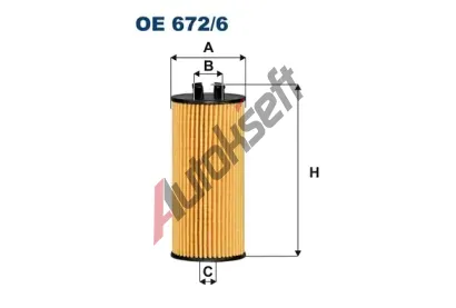 FILTRON Olejov filtr FI OE672/6, FI OE 672/6