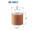 FILTRON Olejov filtr ‐ FI OE685/1