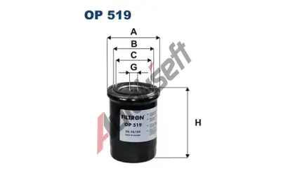 FILTRON Olejov filtr FI OP519, OP 519