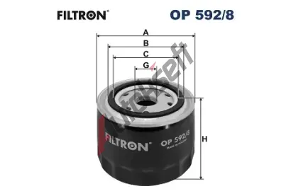 FILTRON Olejov filtr FI OP592/8, OP 592/8