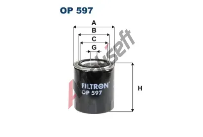 FILTRON Olejov filtr FI OP597, OP 597