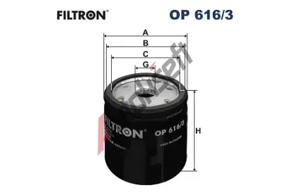 FILTRON Olejov filtr FI OP616/3, OP 616/3