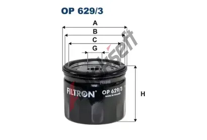 FILTRON Olejov filtr FI OP629/3, OP 629/3