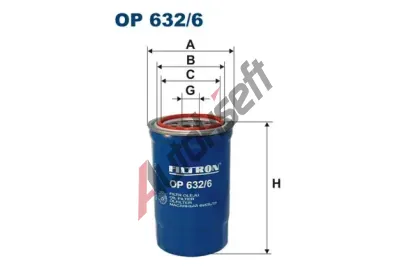 FILTRON Olejov filtr FI OP632/6, OP 632/6