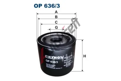 FILTRON Olejov filtr FI OP636/3, FI OP 636/3