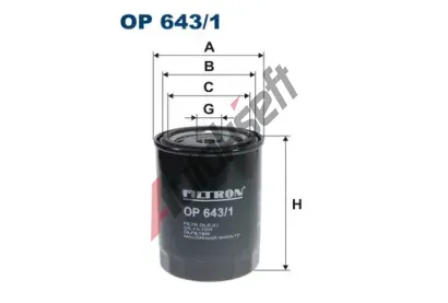 FILTRON Olejov filtr FI OP643/1, OP 643/1