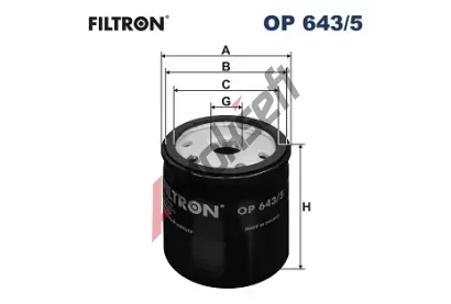 FILTRON Olejov filtr FI OP643/5, OP 643/5