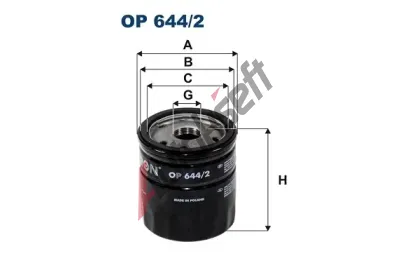 FILTRON Olejov filtr FI OP644/2, OP 644/2