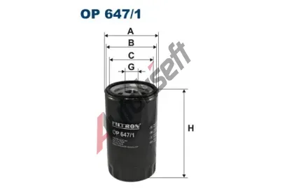 FILTRON Olejov filtr FI OP647/1, OP 647/1