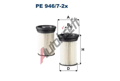 FILTRON Palivov filtr FI PE946/7-2x, PE 946/7-2x