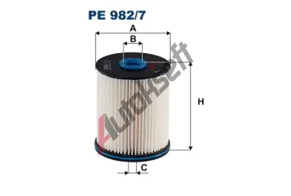 FILTRON Palivov filtr FI PE982/7, PE 982/7