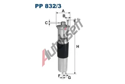 FILTRON Palivov filtr FI PP832/3, PP 832/3