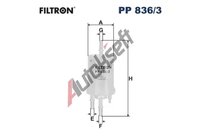 FILTRON Palivov filtr FI PP836/3, PP 836/3