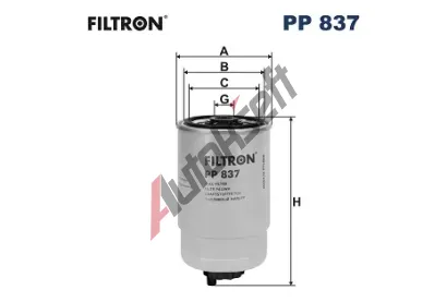 FILTRON Palivov filtr FI PP837, PP 837