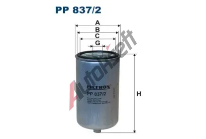 FILTRON Palivov filtr FI PP837/2, PP 837/2